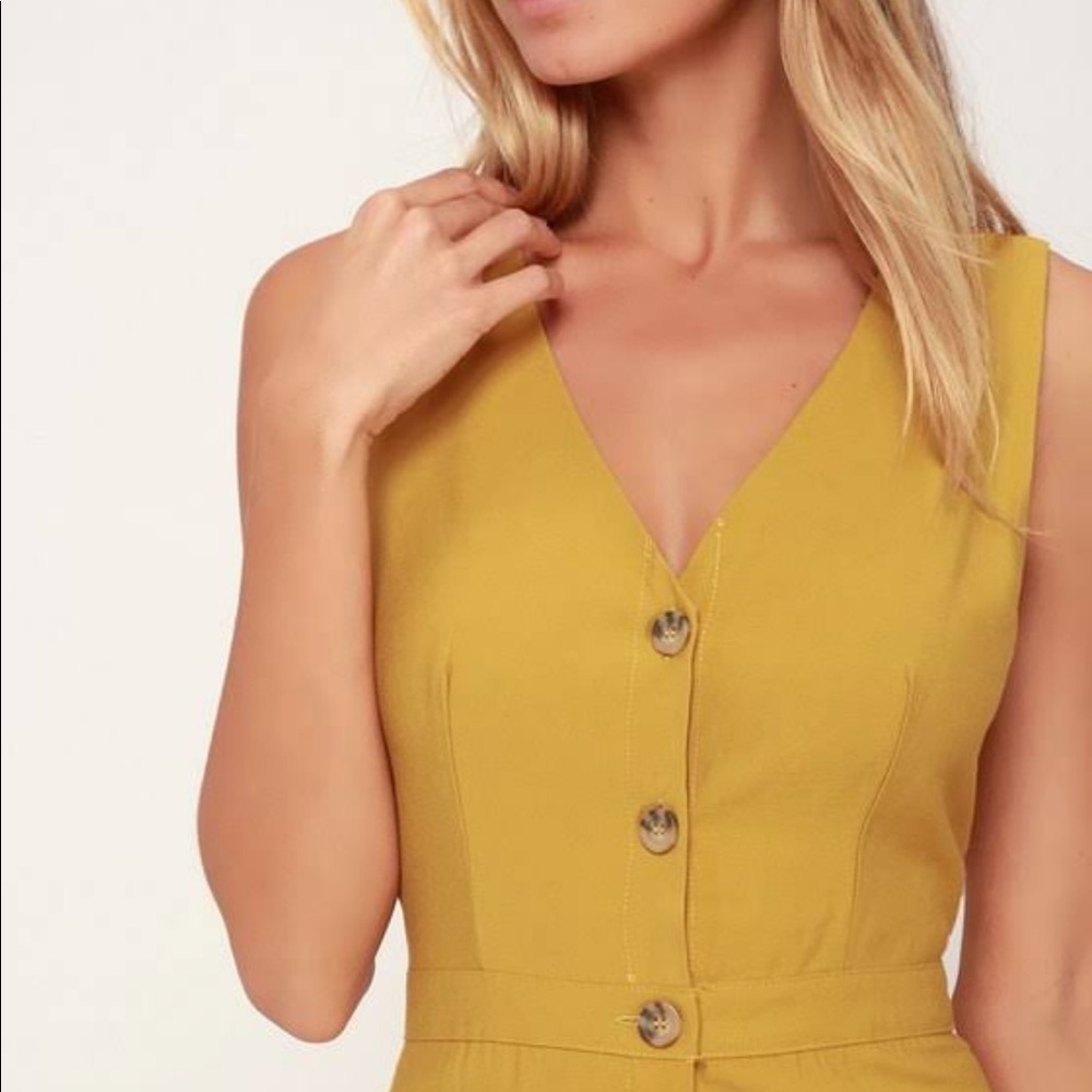 Lulus - Yellow Dress - Picture 3 of 4